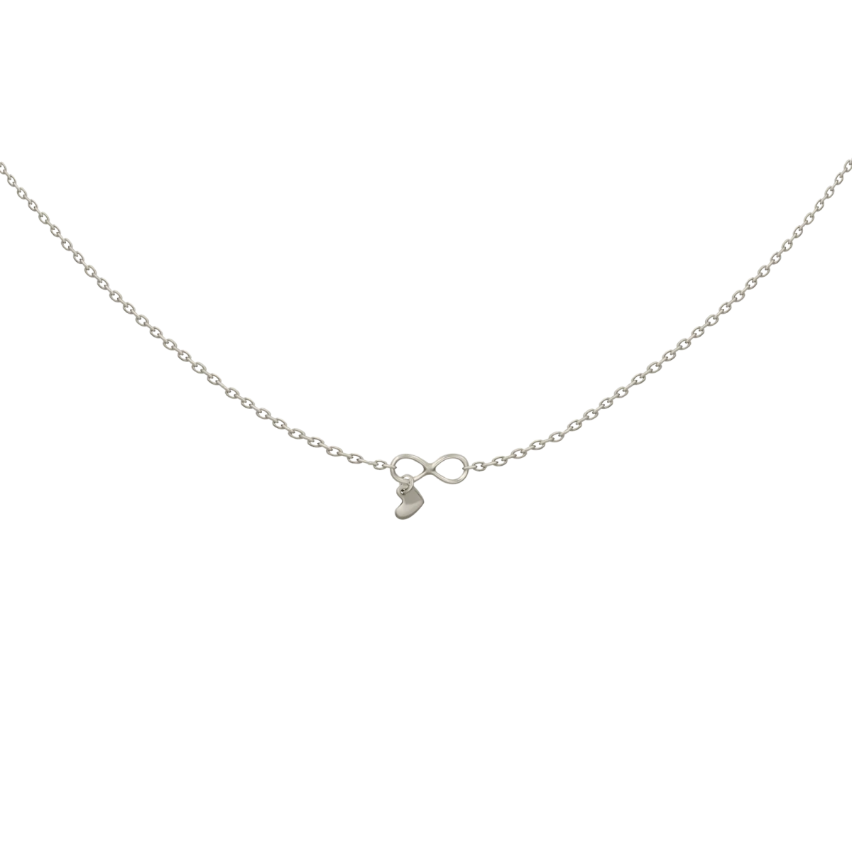 Végtelen Szív Fehér Arany Nyaklánc