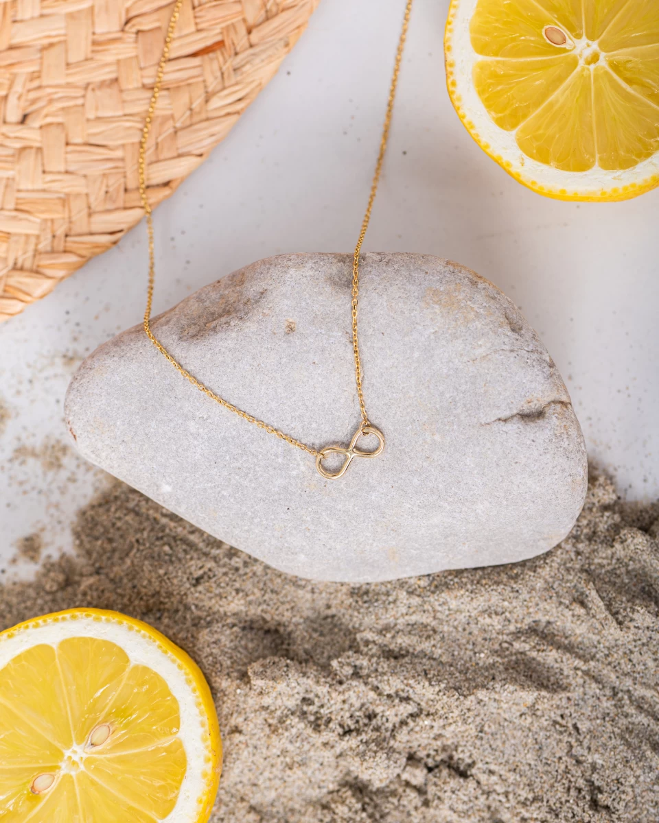 Végtelen Vörös Arany Nyaklánc