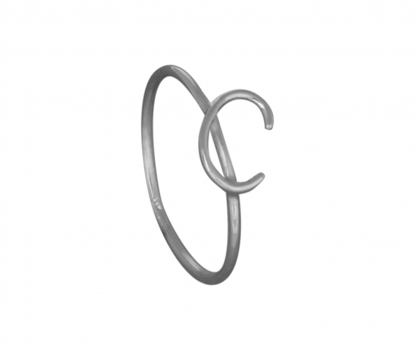 C Betű Ezüst 925 Gyűrű