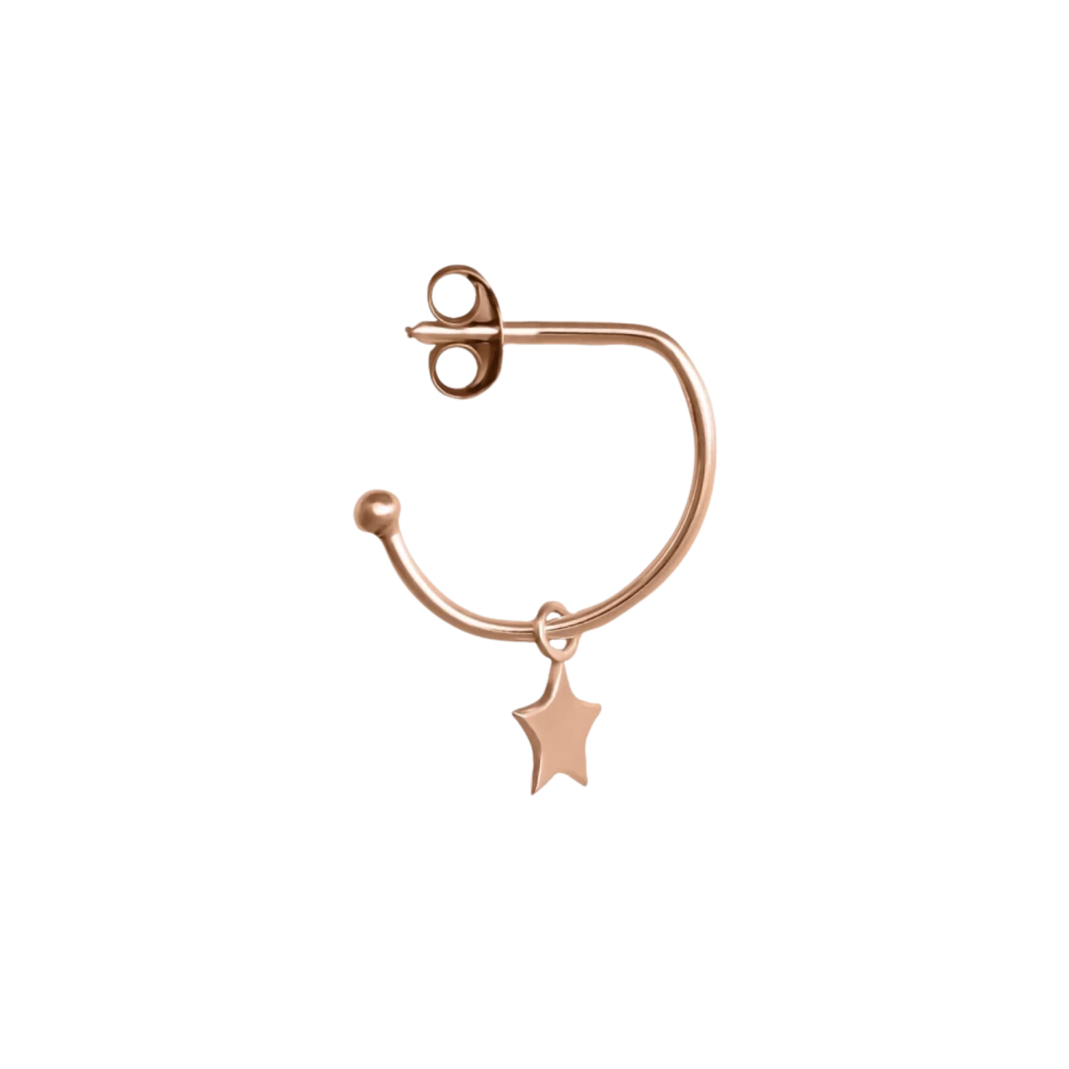 Karika Csillag  Vörös Arany Fülbevaló