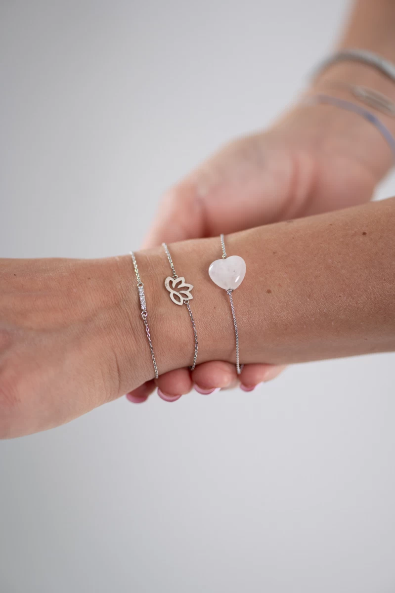 Lótusz Fehér Arany Karkötő