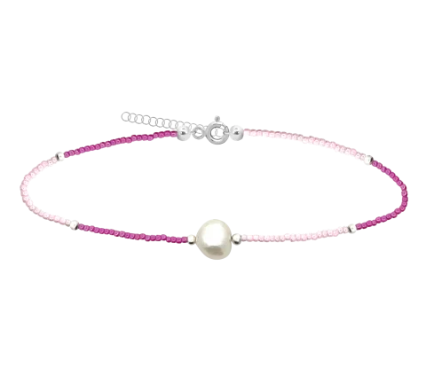 GRAV Pink Design Pearl Ezüst 925 Karkötő