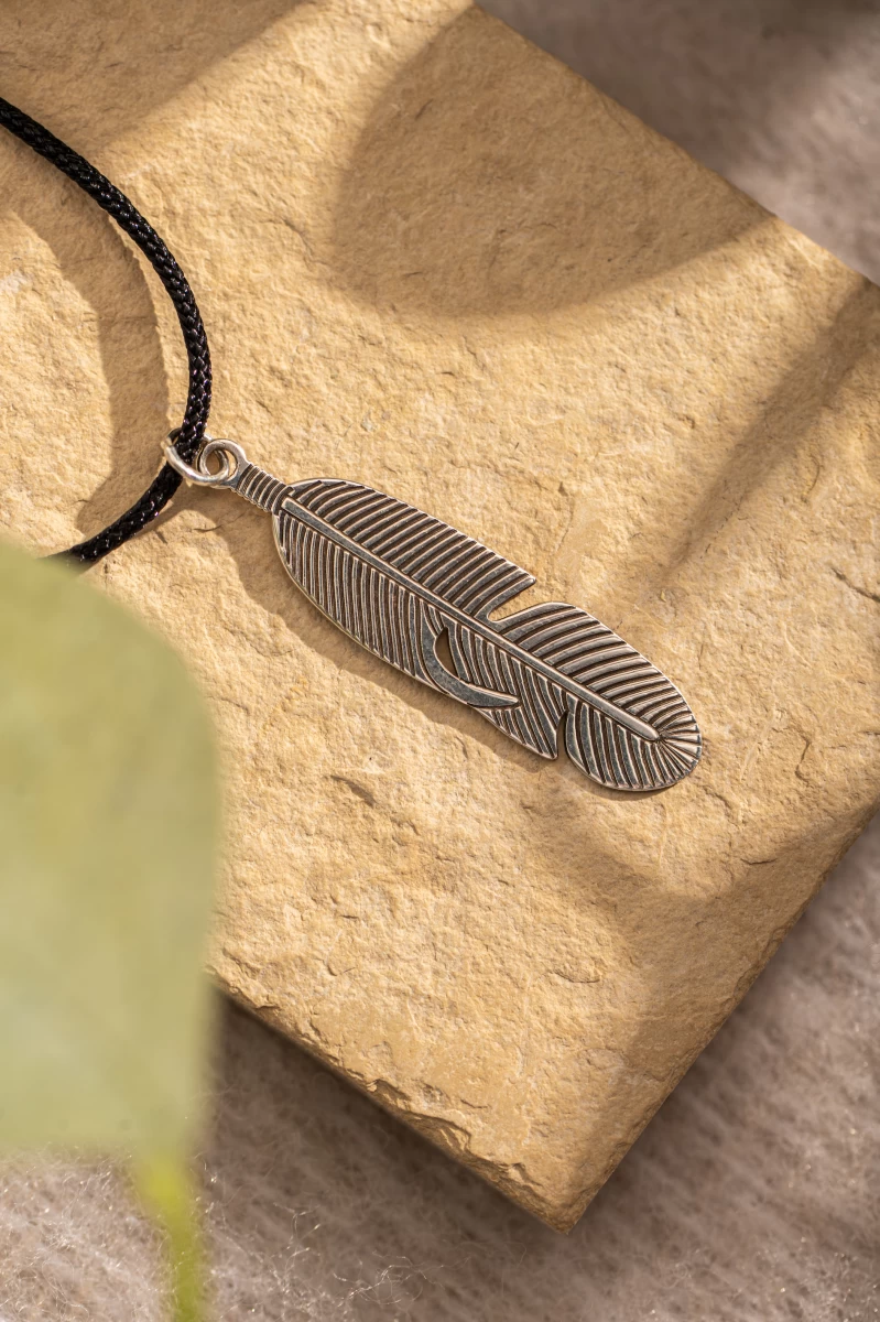 Férfi Toll Ezüst 925 Fonalas Nyaklánc