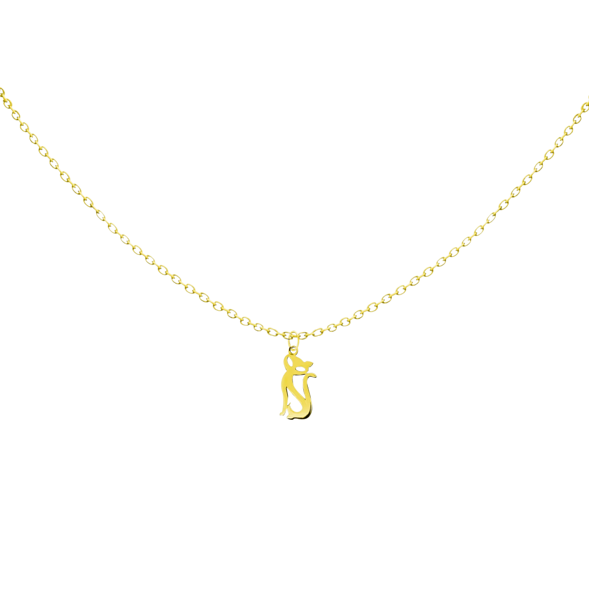 Cica Kontúr Lógós Sárga Arany 14K Nyaklánc
