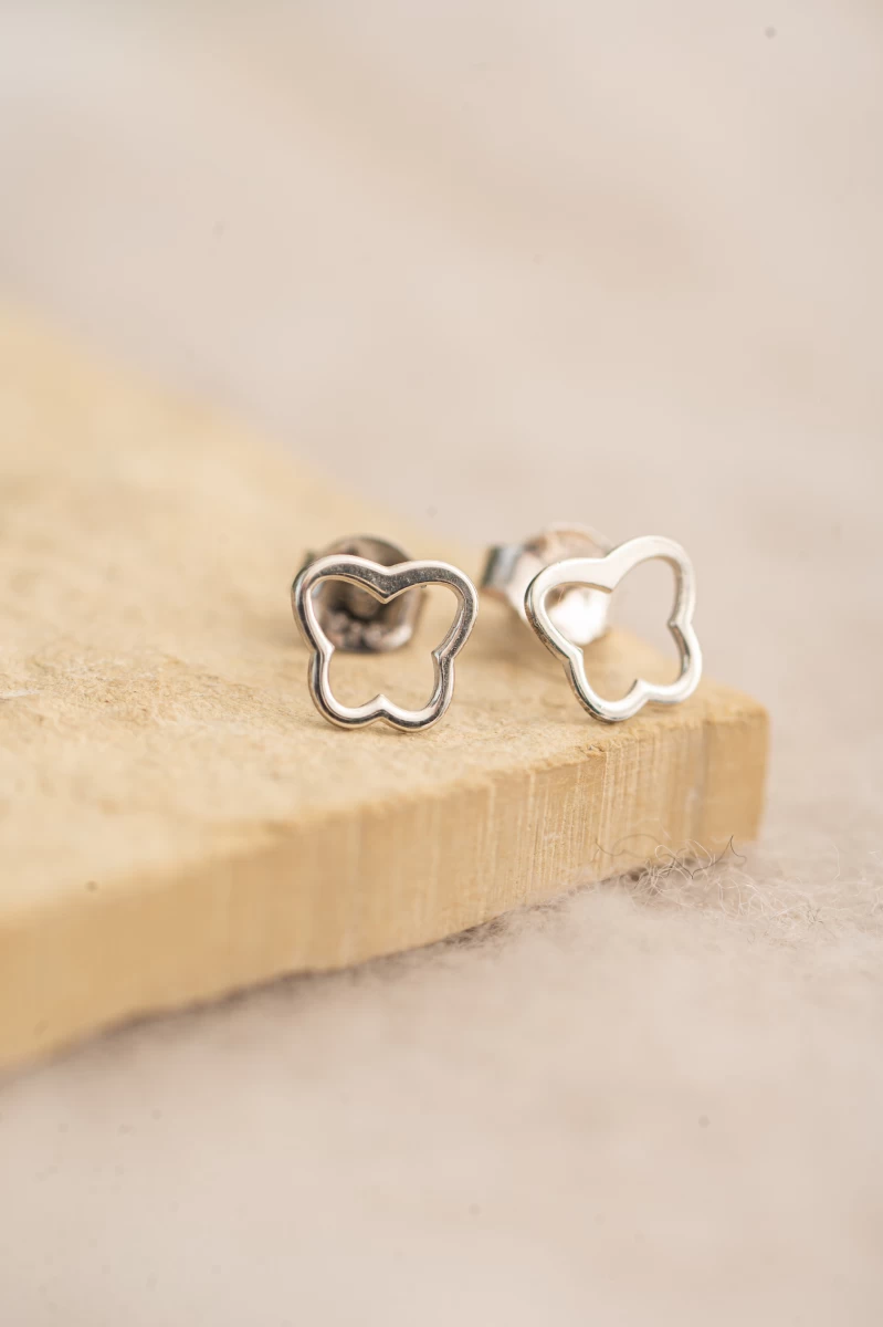 Kontúr Pillangó Baby Sárga Arany 14K Fülbevaló