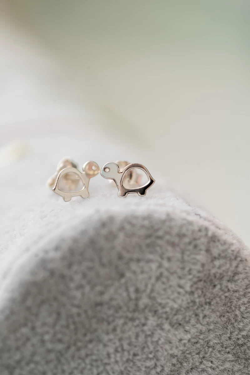 Teknős Baby Ezüst 925 Fülbevaló