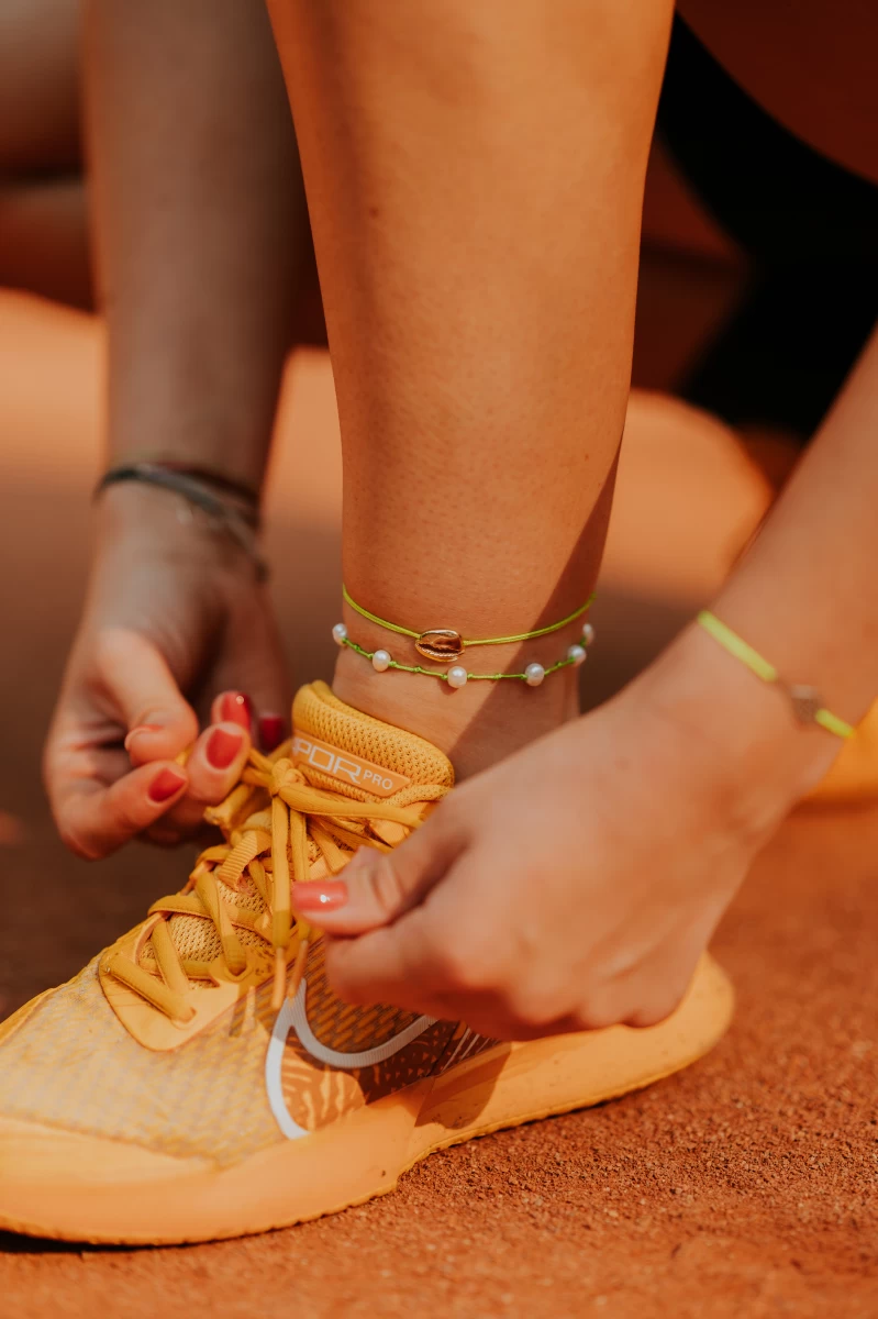 Gyöngyös Csomózott Ezüst 925 Bokalánc