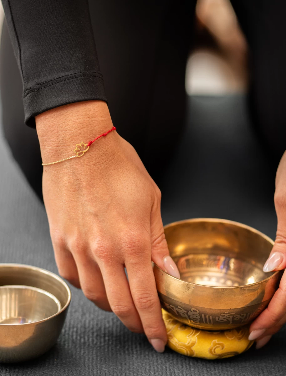 Lótusz Kabbala Sárga Arany 14K Karkötő