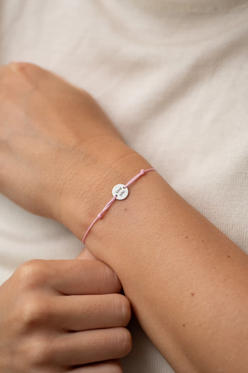 Körben Love You Baby Sárga Arany 14K Fonalas Karkötő