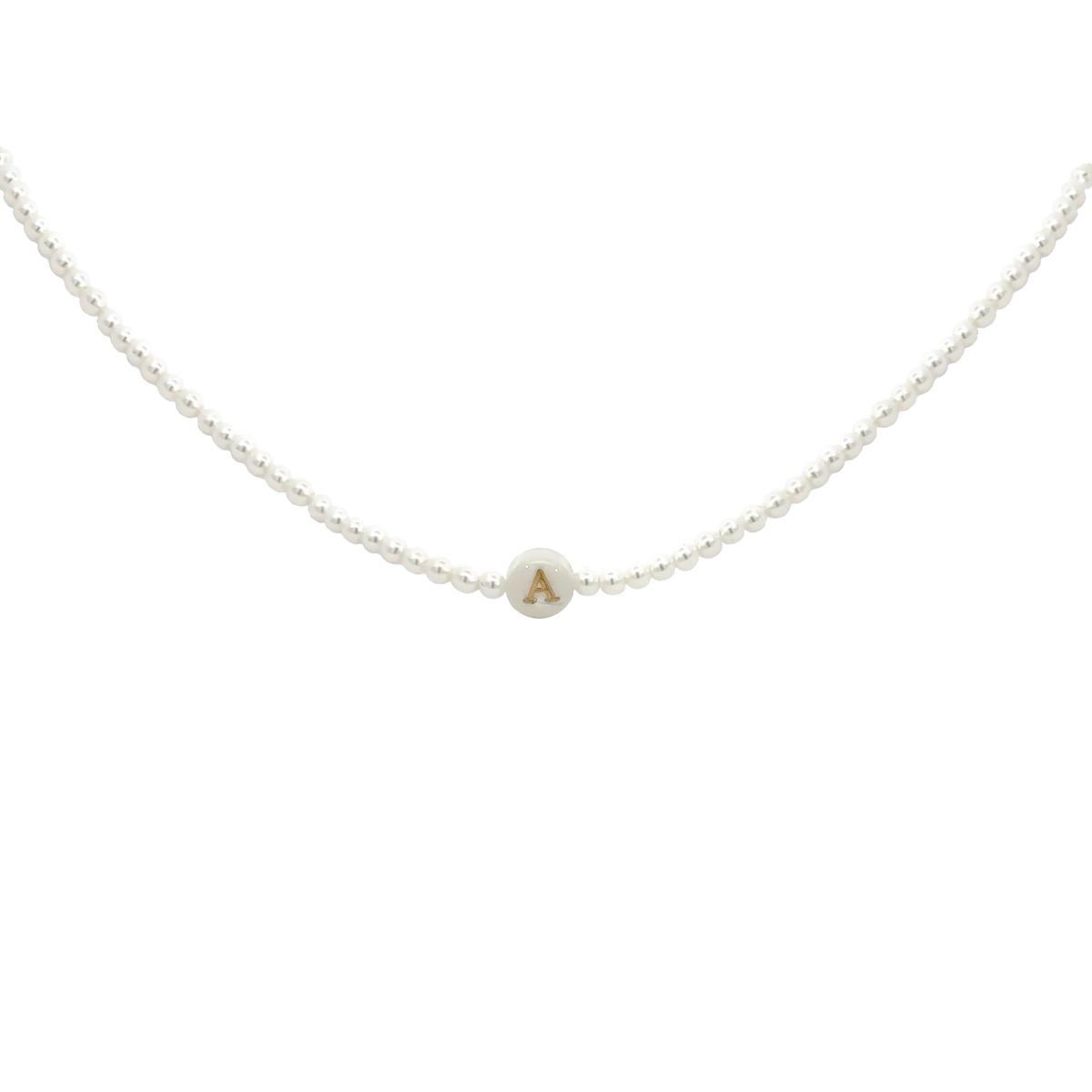 Kis Gyöngy Betű Medál Ezüst 925 Nyaklánc