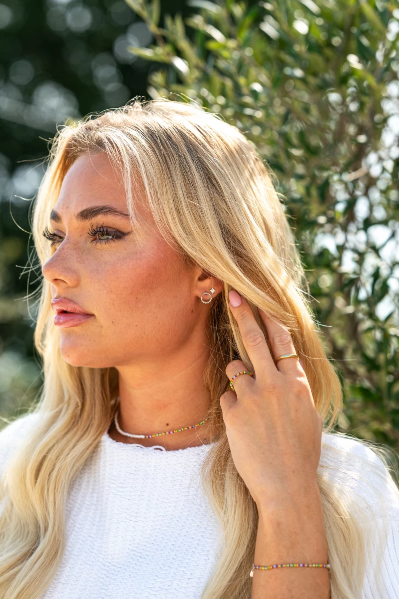 Nolita Kör Fehér Arany Fülbevaló