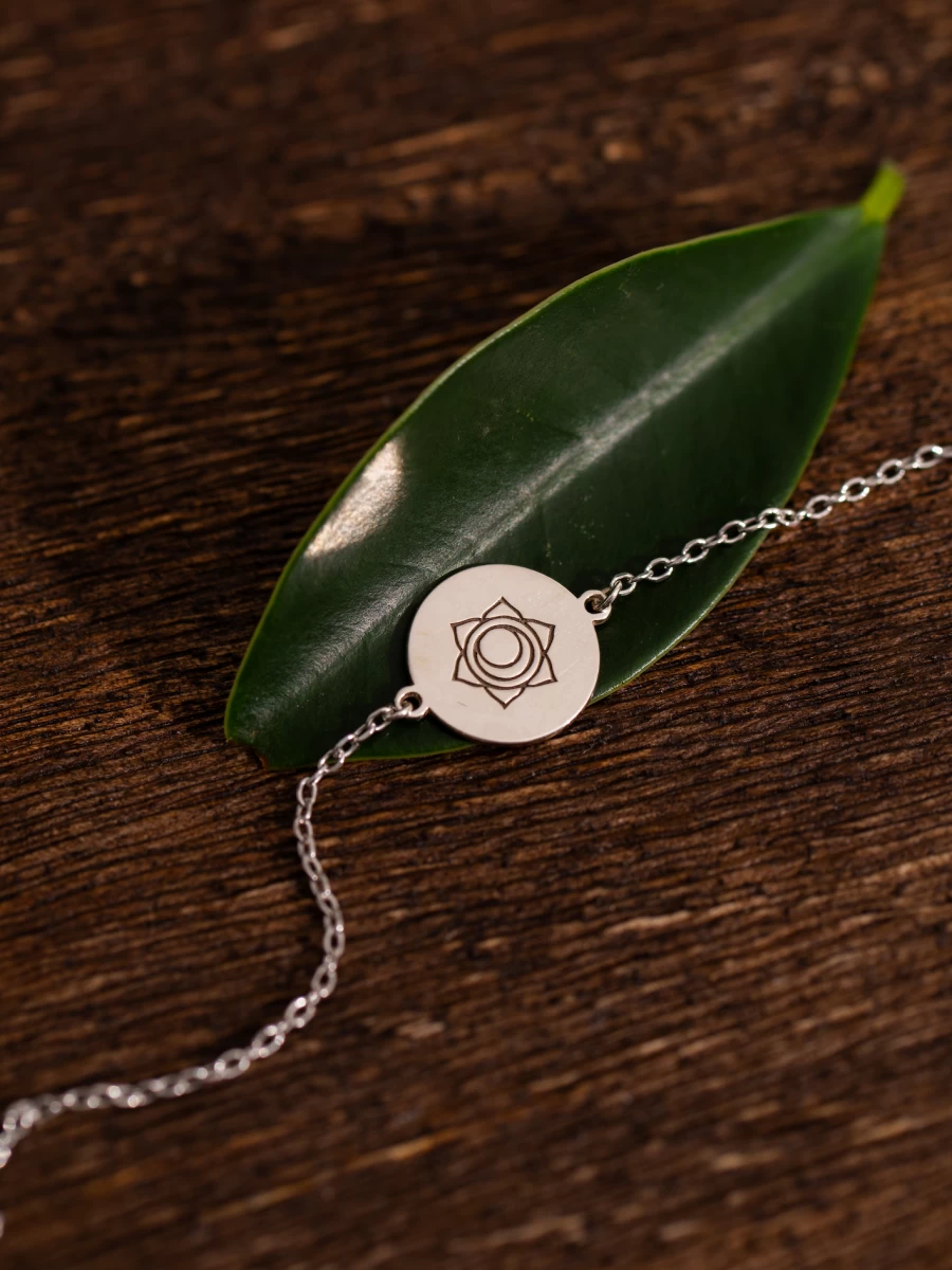 Szakrális Csakra Fehér Arany 14K Karkötő