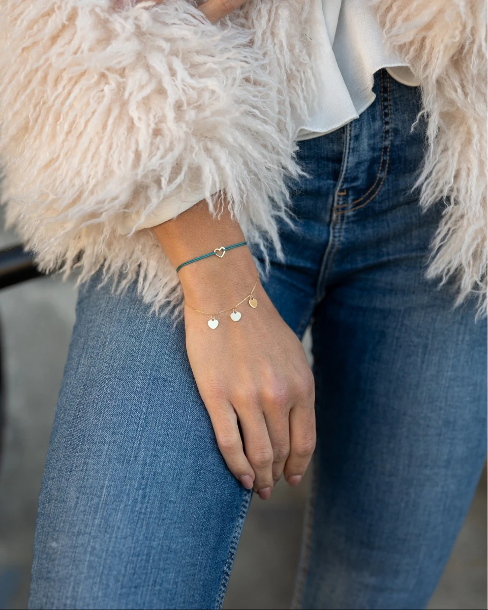 Lógós Szívek Ezüst 925 Karkötő