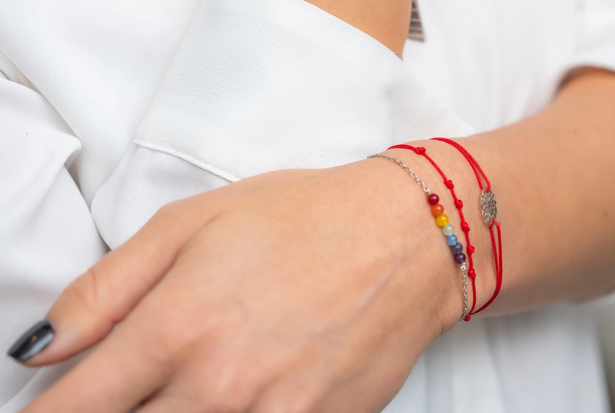 7 Csakra Sárga Arany 14K Karkötő