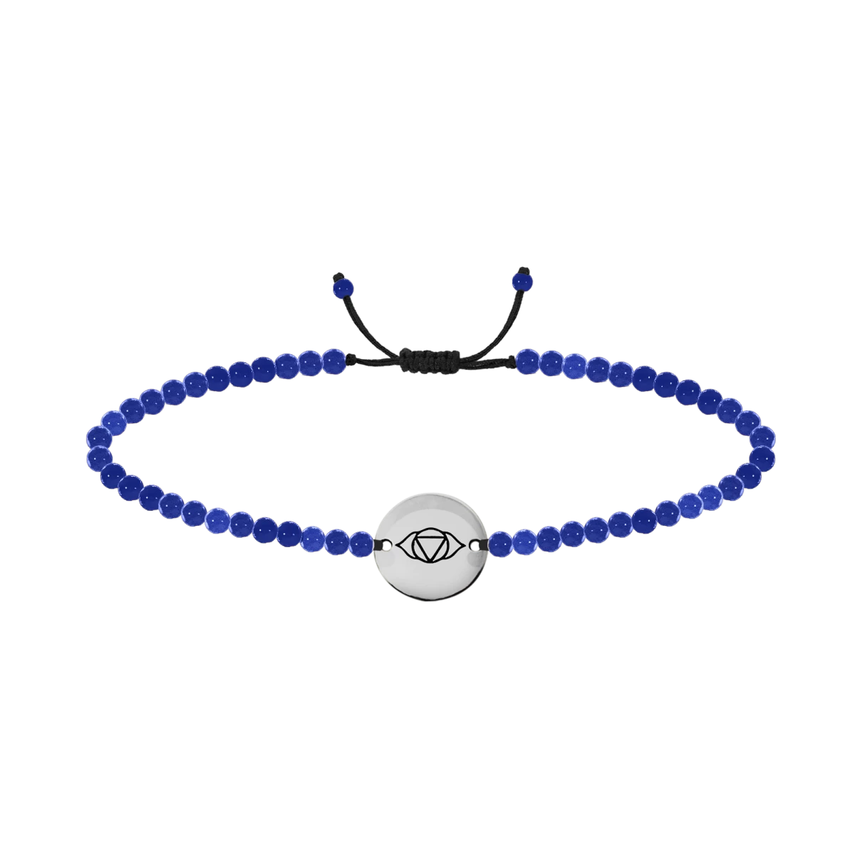 Harmadikszem Csakra Ezüst 925 Makramé Karkötő