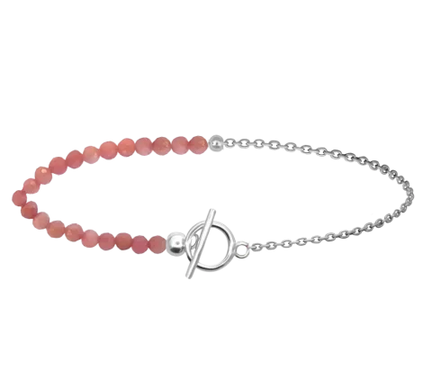 GRAV Pink Opal Ezüst 925 Karkötő