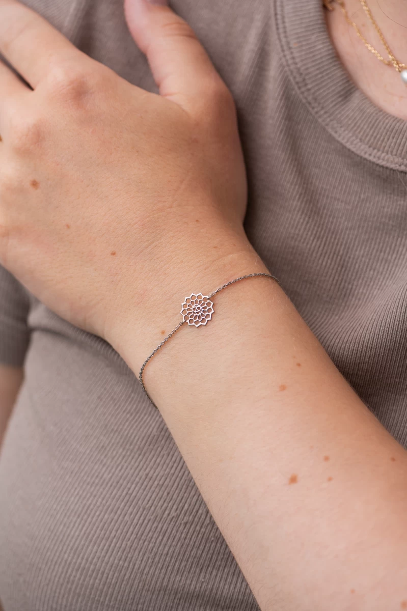 Mandala Sárga Arany 14K Bokalánc