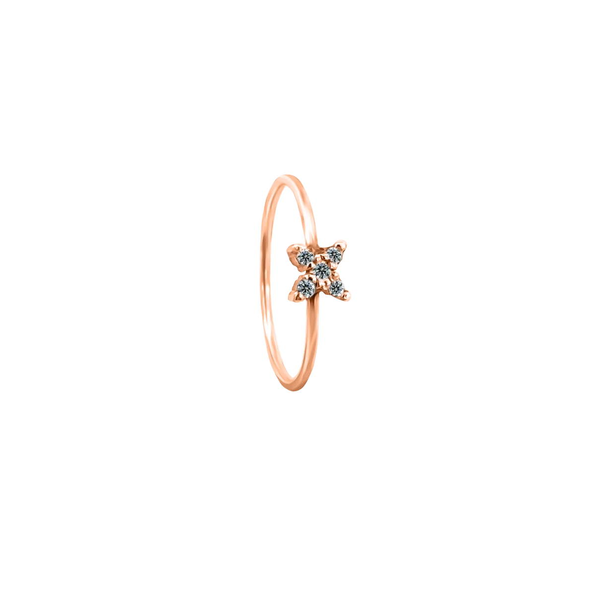 Cirkónia Csillag Vörös Arany Gyűrű