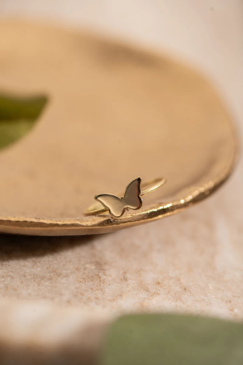 Pillangó Vörös Arany Gyűrű