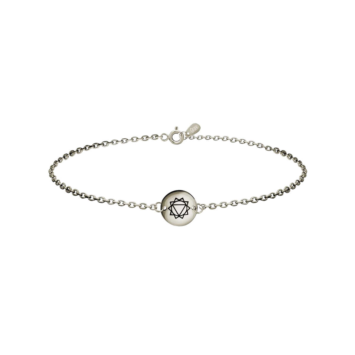 Napfonat Csakra Fehér Arany 14K Karkötő