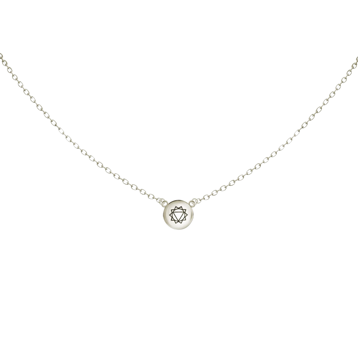 Napfonat Csakra Fehér Arany 14K Nyaklánc