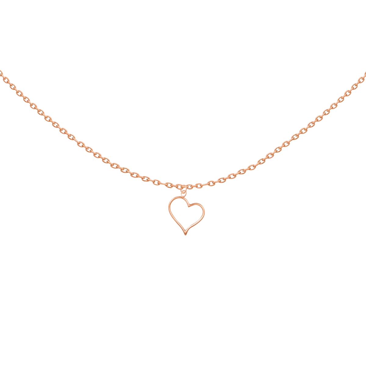 Belle Kontúr Szív Vörös Arany Nyaklánc