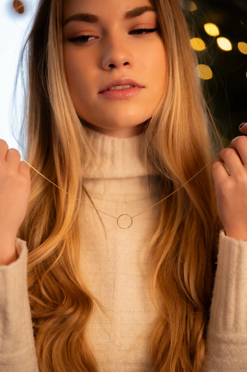 Egyedi Kör Arany Nyaklánc