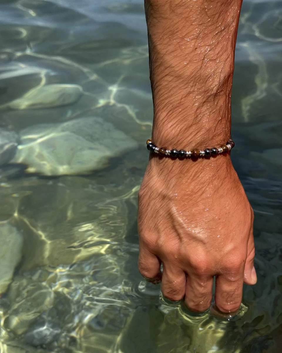 GRAV Tiger's Eye Men 5 Ezüst 925 Karkötő