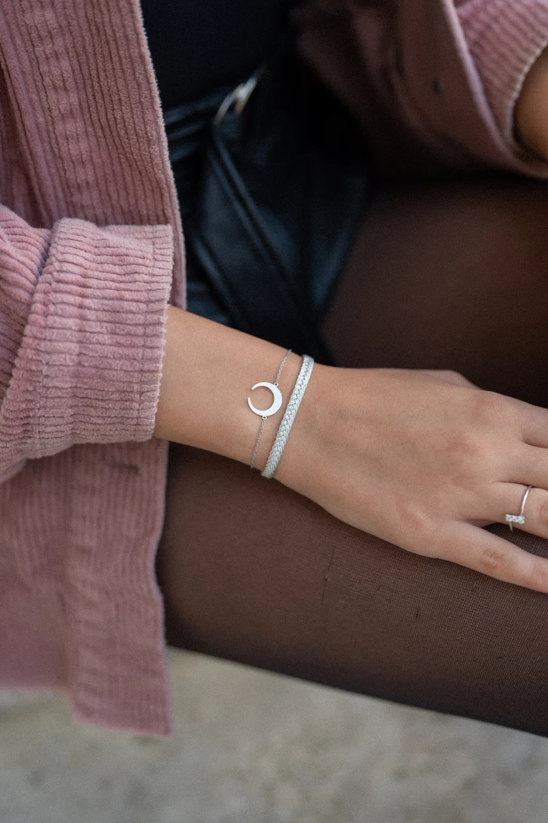 Hagyományos Arab Aranyszál Karkötő Ezüst Szín