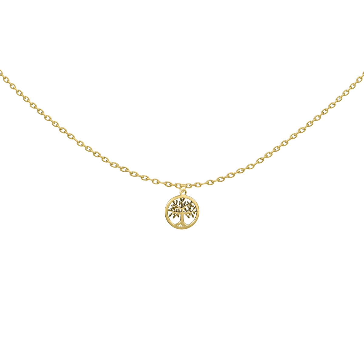 Lógós Életfa Sárga Arany Nyaklánc