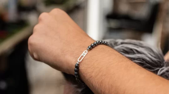 Gravírozható ezüst férfi karkötő