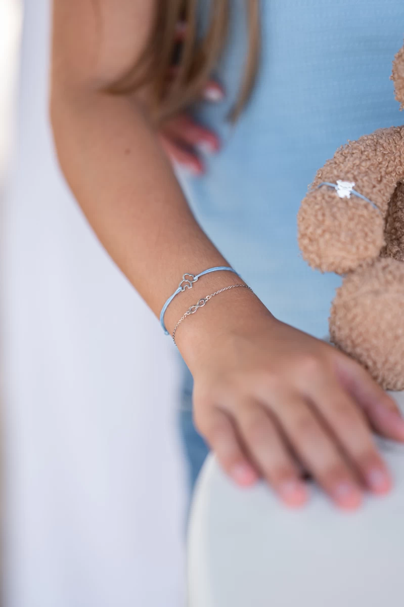 Végtelen Baby Fehér Arany 14K Karkötő