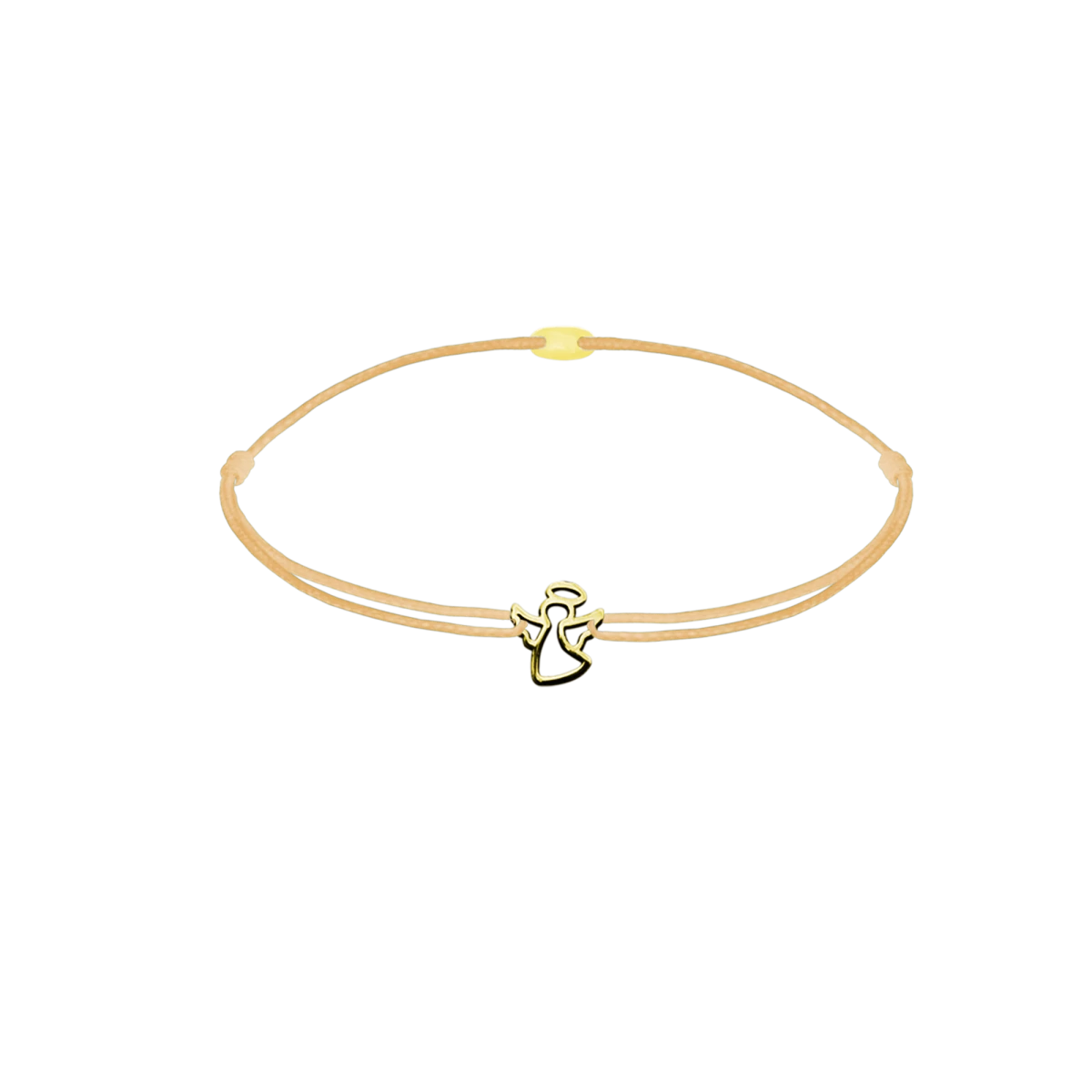 Kontúr Angyal Glóriával Baby Sárga Arany 14K Fonalas Karkötő