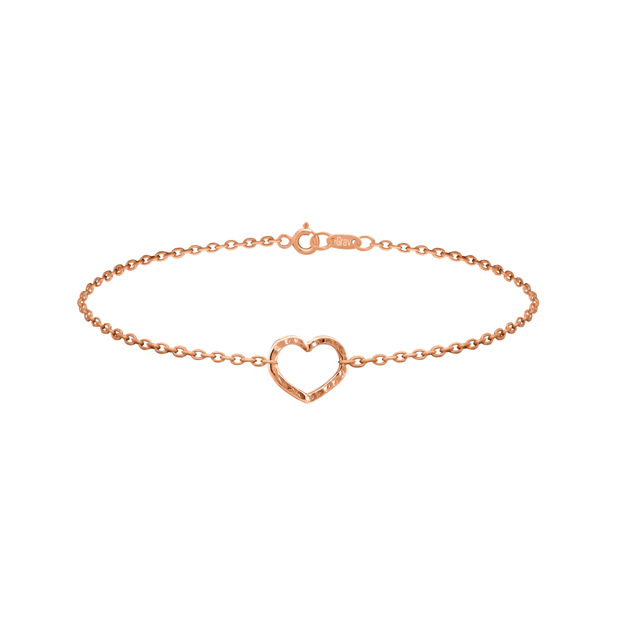 Egyedi Kis Szív Vörös Arany 14K Karkötő