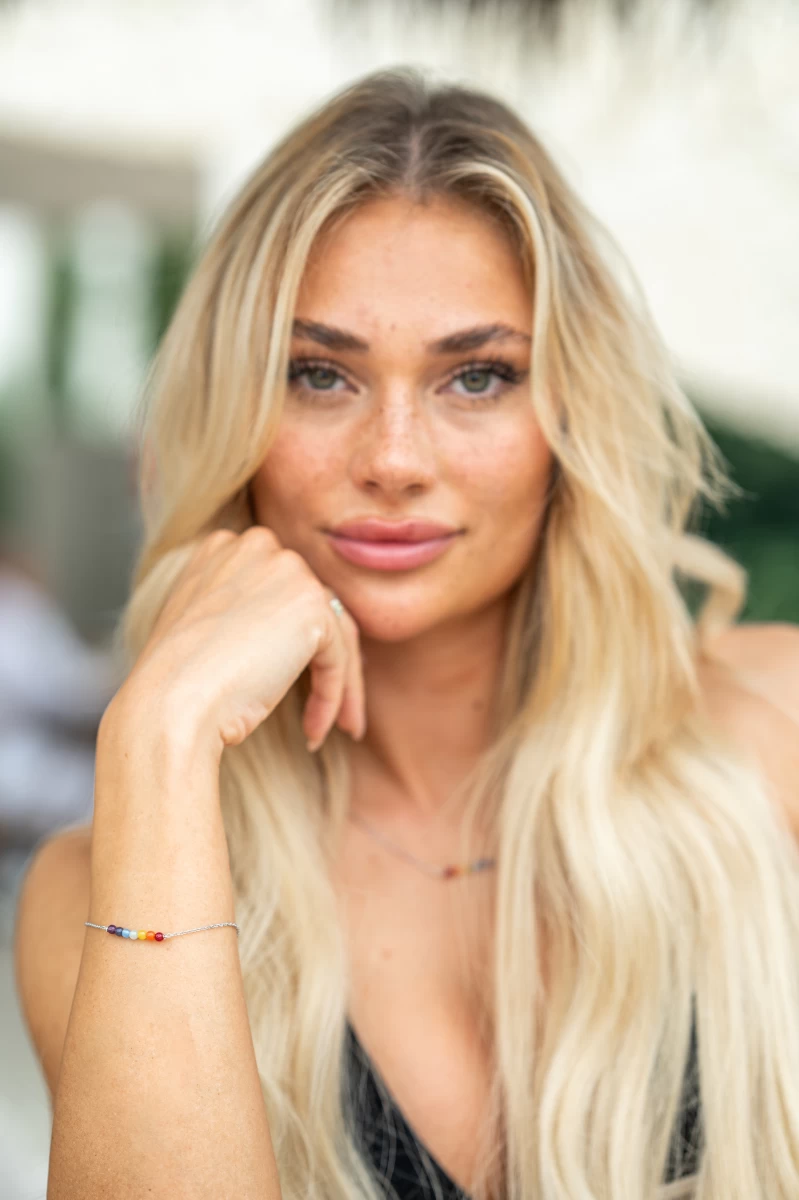 7 Csakra Sárga Arany 14K Karkötő