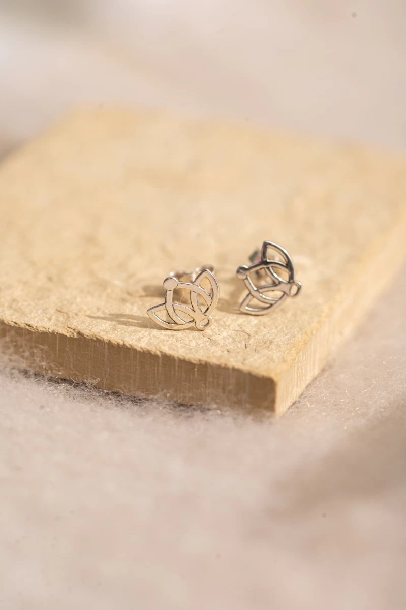 Lótusz Fehér Arany 14K Fülbevaló