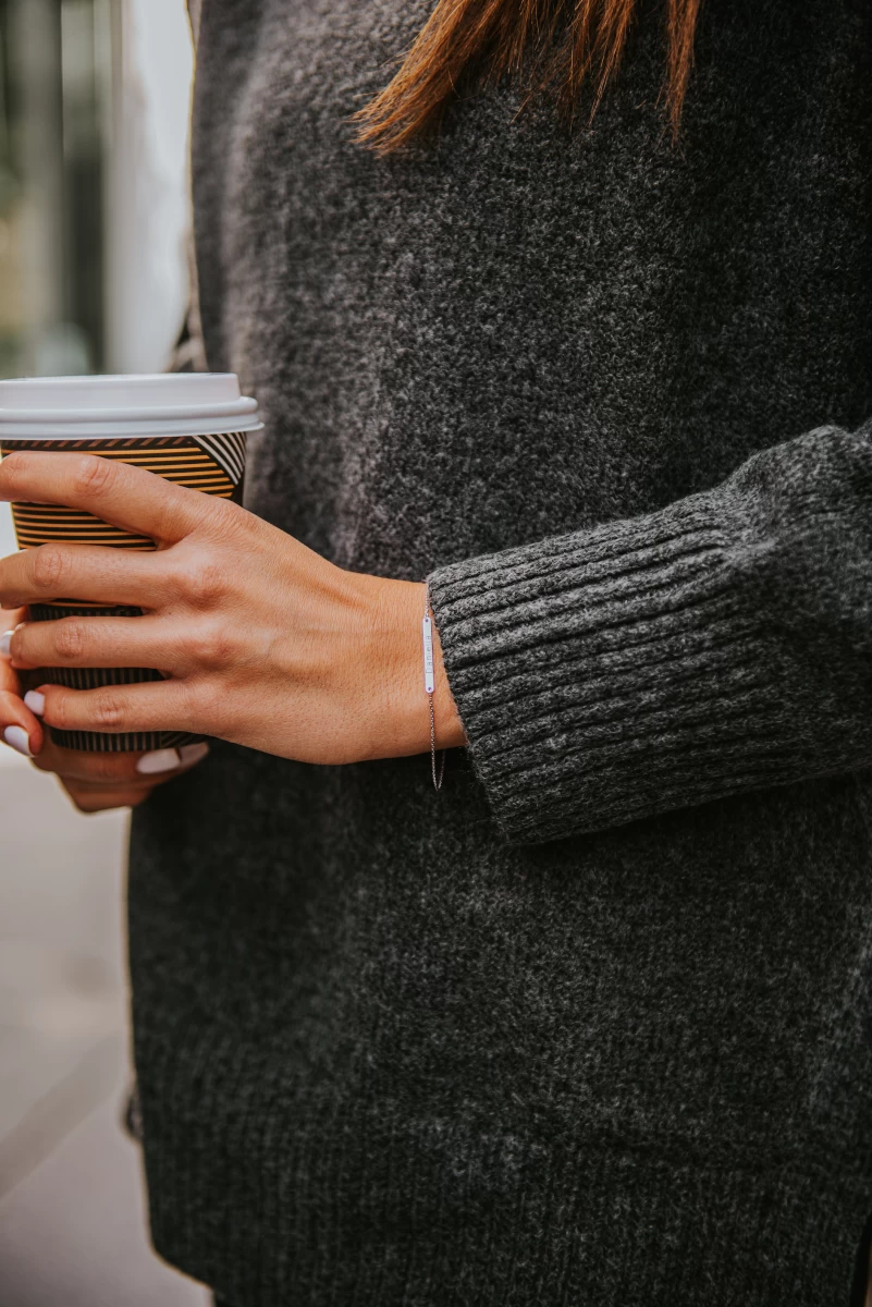 Hosszú Lap Sárga Arany 14K Karkötő