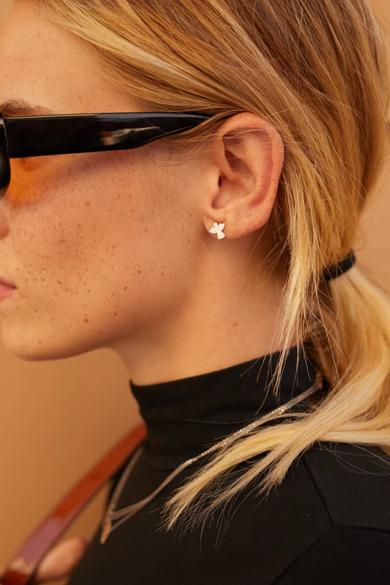 Angyal Fehér Arany Fülbevaló