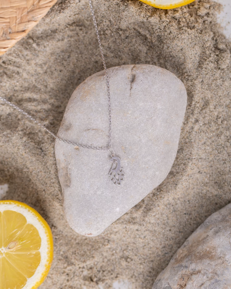 Páva Sárga Arany 14K Nyaklánc