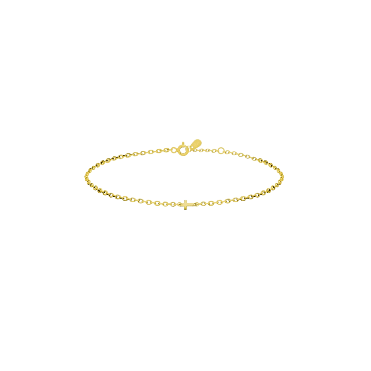 Kereszt Baby Sárga Arany 14K Karkötő