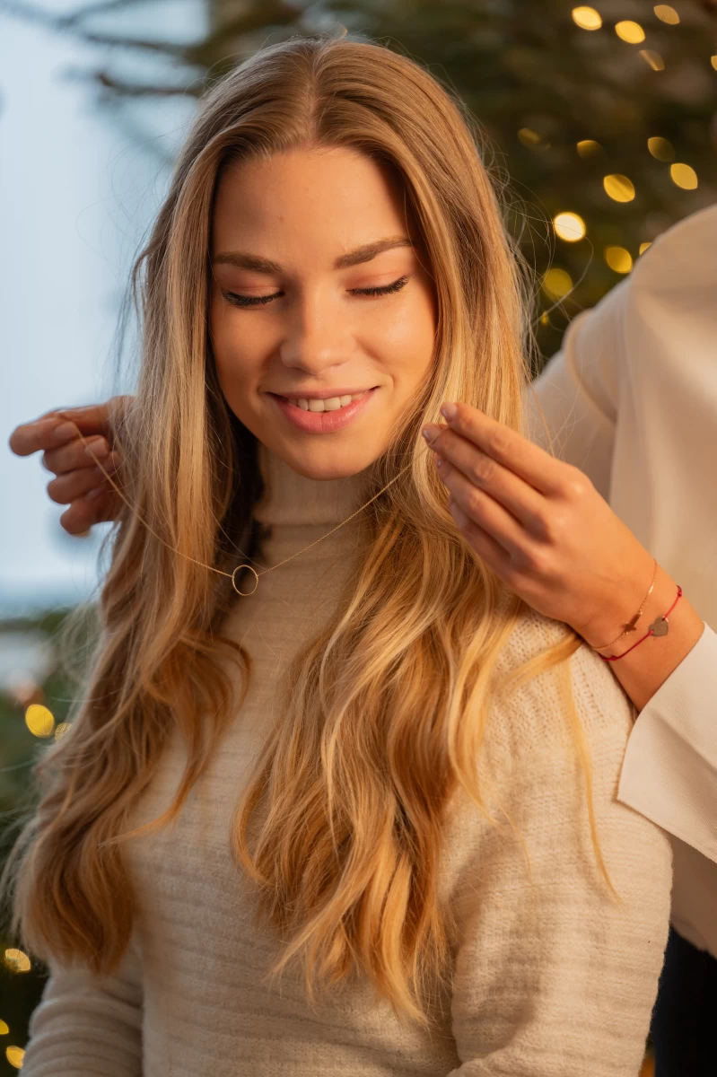 Egyedi Kör Arany Nyaklánc