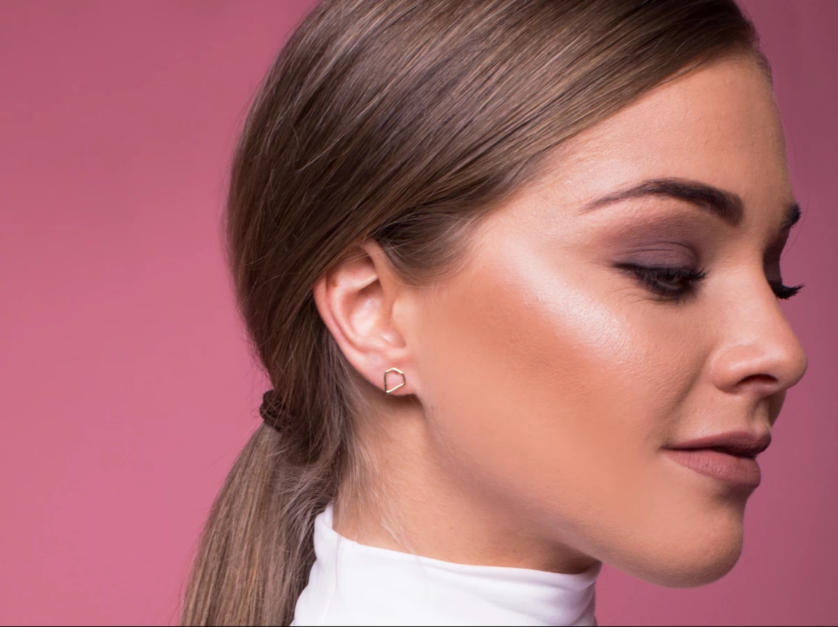 Gyémánt Körvonal Arany Fülbevaló