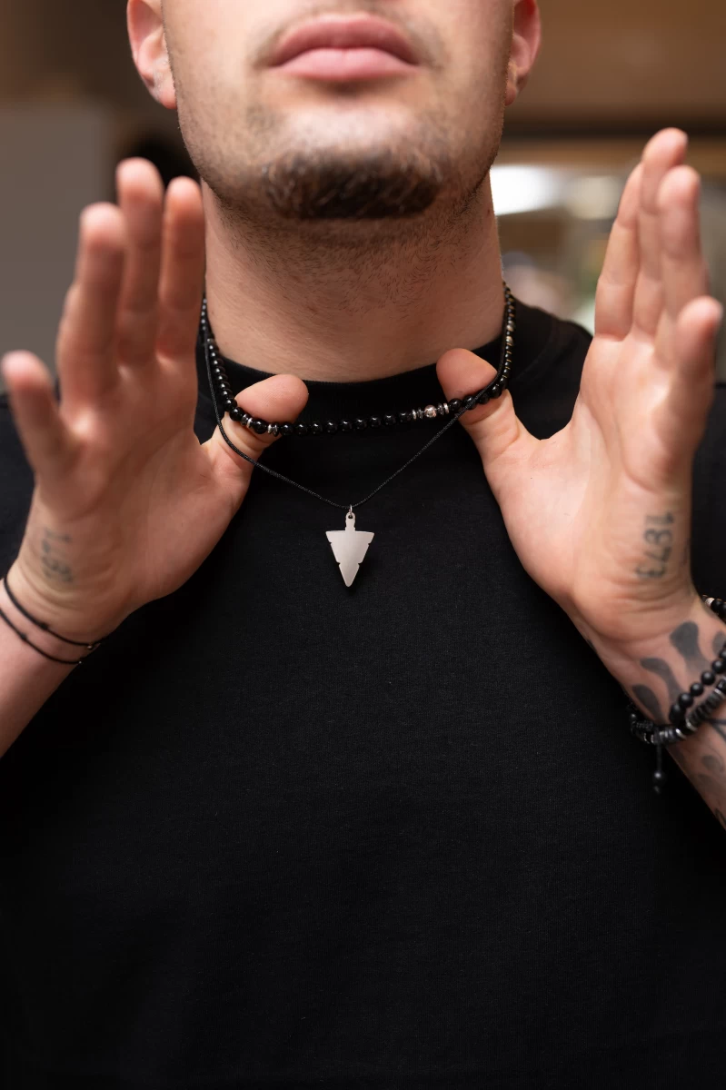 Nyíl Sárga Arany 14K Fonalas Nyaklánc