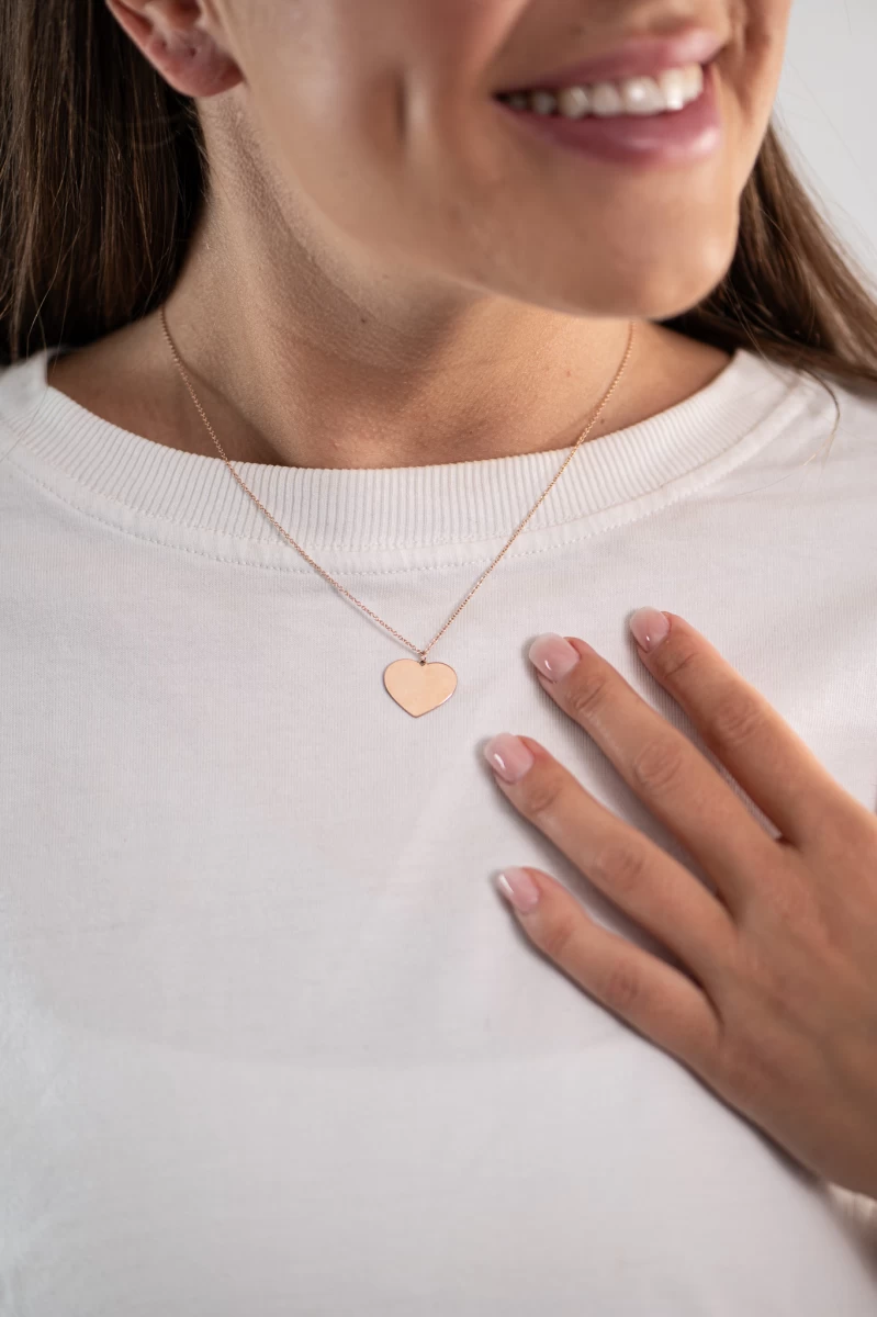 Lógós Nagy Szív Vörös Arany Nyaklánc