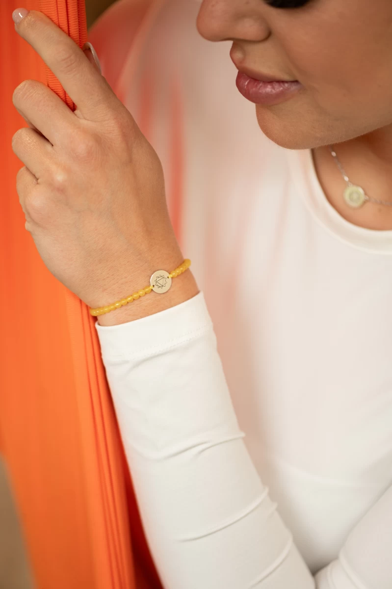 Napfonat Csakra Ezüst 925 Makramé Karkötő