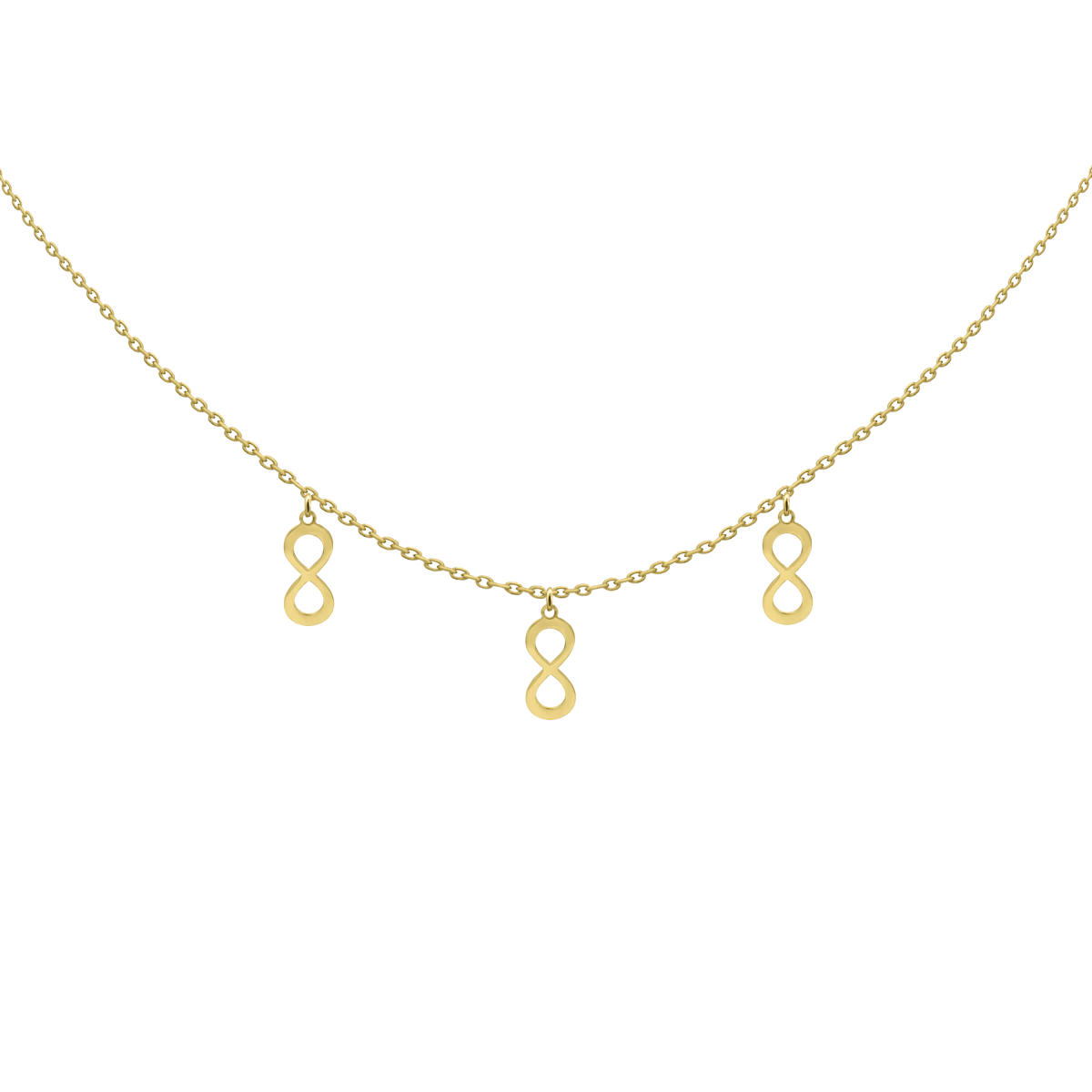 Lógós Végtelen Sárga Arany 14K Nyaklánc