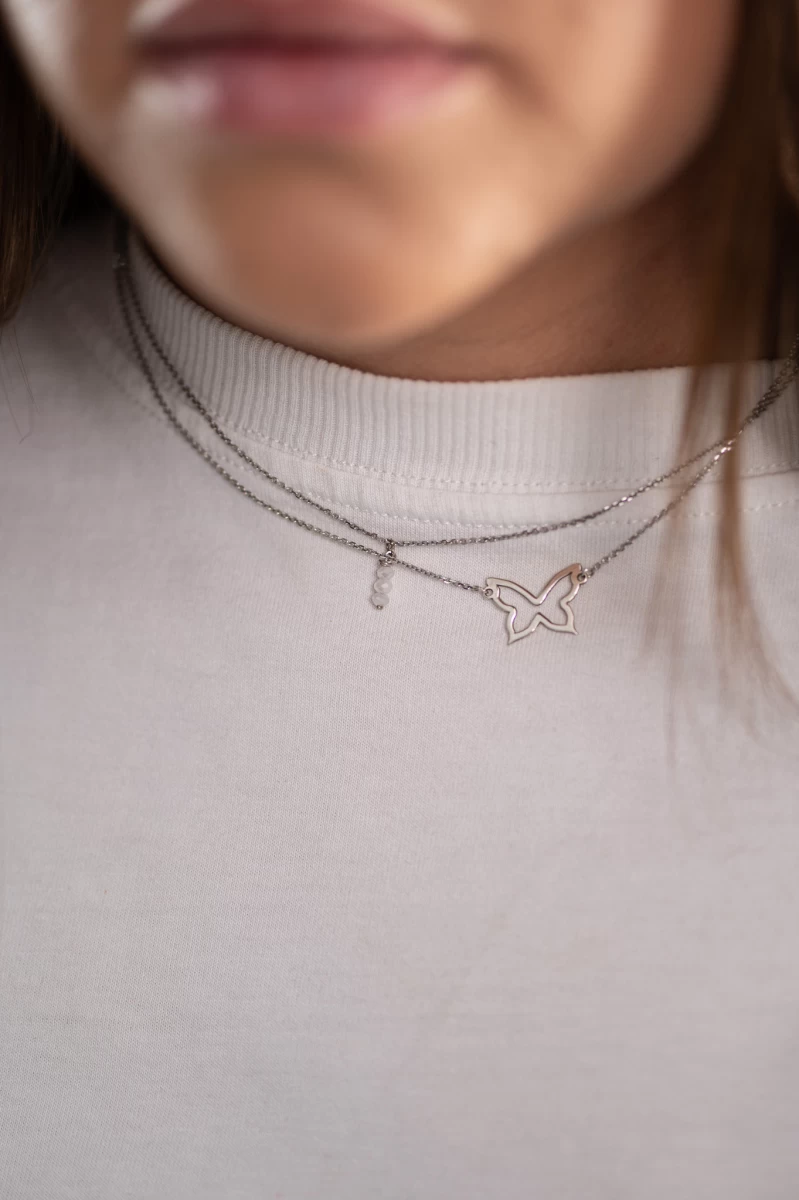 Kontúr Pillangó Ezüst 925 Nyaklánc