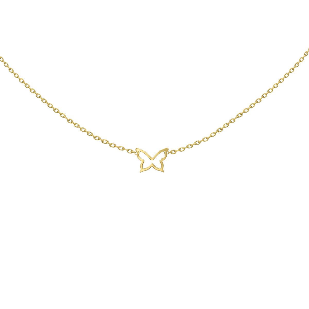 Kontúr Pillangó Sárga Arany Nyaklánc