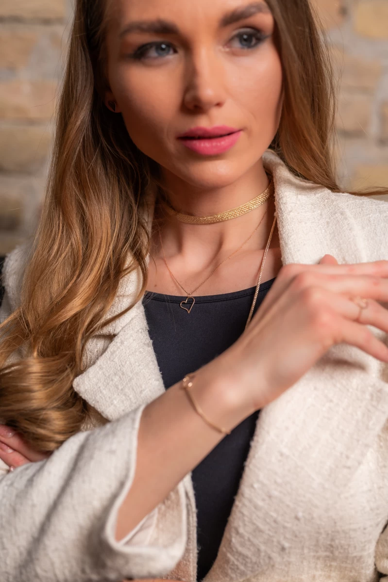 Hagyományos Arab Aranyszál Choker Nyaklánc Arany Szín