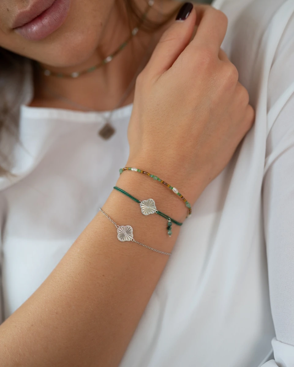 Virág Sárga Arany 14K Karkötő